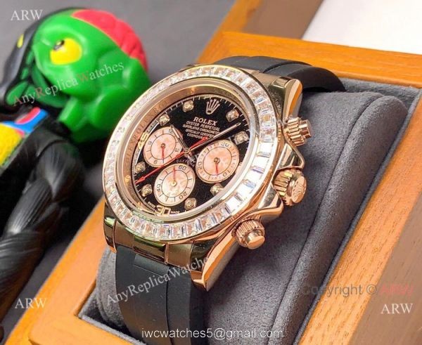 Copy Rolex Daytona Diamond Watch Rose Gold Oysterflex Strap Copy Rolex Daytona Diamond Watch Rose Gold Oysterflex Strap