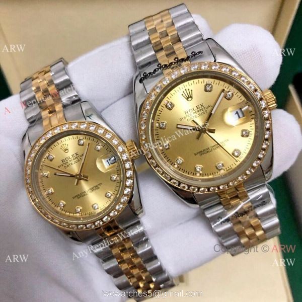 Clone Rolex Datejust Green Dial 2-Tone Lover Watch 36mm and 31mm Clone Rolex Datejust Green Dial 2-Tone Lover Watch 36mm and 31mm