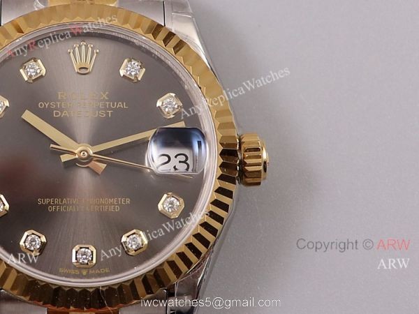 (TW) SWiss Clone Rolex Datejust 31MM Watch Two Tone Gray Dial (TW) SWiss Clone Rolex Datejust 31MM Watch Two Tone Gray Dial