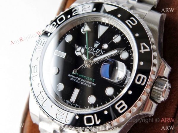 AAA Replica Rolex GMT Master II Black Ceramic Jubilee Watch VR-Factory 3186 Movement AAA Replica Rolex GMT Master II Black Ceramic Jubilee Watch VR-Factory 3186 Movement