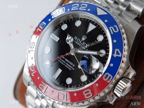 Super Clone Rolex GMT-Master II 126710blro VR 3186 Watch Pepsi Bezel Super Clone Rolex GMT-Master II 126710blro VR 3186 Watch Pepsi Bezel