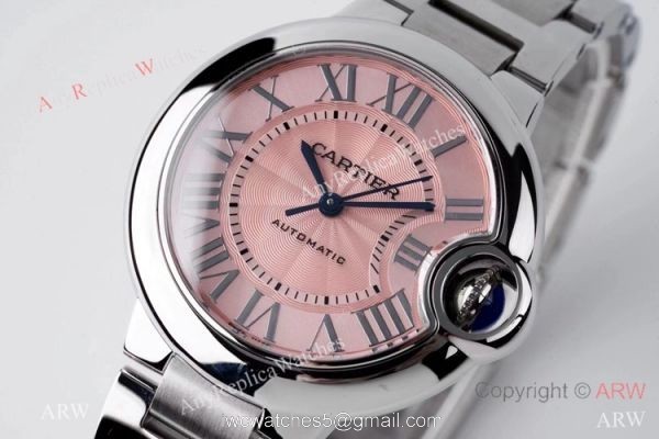 AF 1:1 Best Edition Cartier Ballon Bleu 33mm Watch Pink Dial AF 1:1 Best Edition Cartier Ballon Bleu 33mm Watch Pink Dial