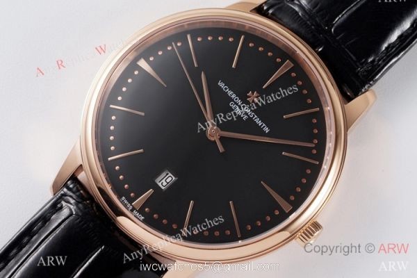 Swiss AAA Copy Vacheron Constantin Patrimony Watch Rose Gold Case Swiss AAA Copy Vacheron Constantin Patrimony Watch Rose Gold Case