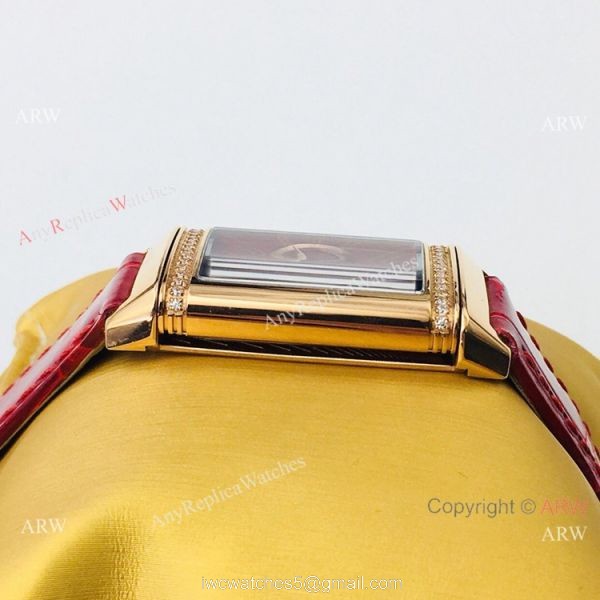 Swiss Copy Jaeger-LeCoultre Reverso One Duetto Rose Gold Diamond Watch Lady 20mm Swiss Copy Jaeger-LeCoultre Reverso One Duetto Rose Gold Diamond Watch Lady 20mm