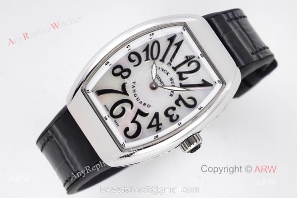 New V32 Franck Muller Vanguard Women Watch Replia with Black Leather Band New V32 Franck Muller Vanguard Women Watch Replia with Black Leather Band
