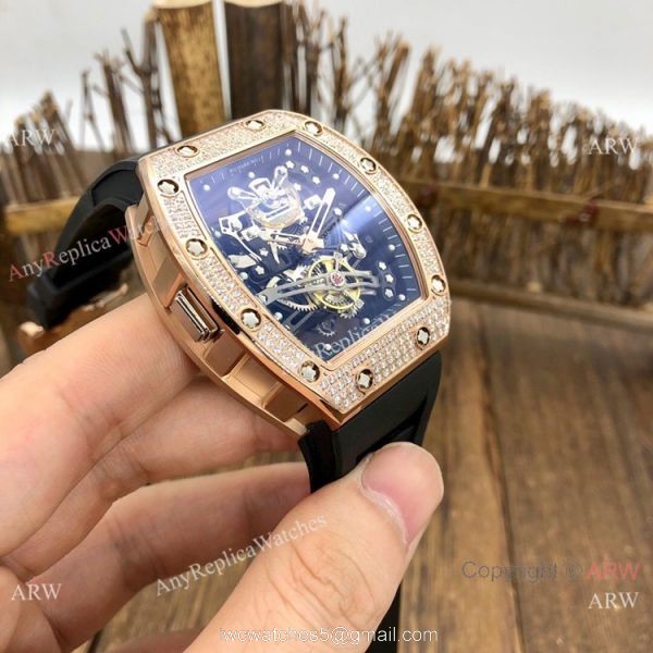 Copy Richard Mille Bubba Watson RM 38-01 Watch Rose Gold Diamond Copy Richard Mille Bubba Watson RM 38-01 Watch Rose Gold Diamond