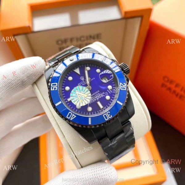 Copy Rolex Submariner Black Steel Green Dial Watch Low Price Copy Rolex Submariner Black Steel Green Dial Watch Low Price