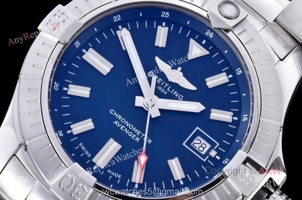 (GF) Best Breitling Avenger 43 Blue Dial Stainless Steel Swiss Replica Watches (GF) Best Breitling Avenger 43 Blue Dial Stainless Steel Swiss Replica Watches