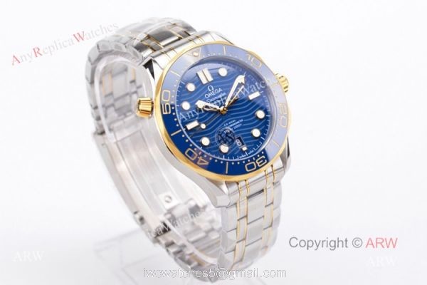VS Factory Omega Seamaster Diver 300m Blue Dial Gold And Silver Watch Best Replica VS Factory Omega Seamaster Diver 300m Blue Dial Gold And Silver Watch Best Replica