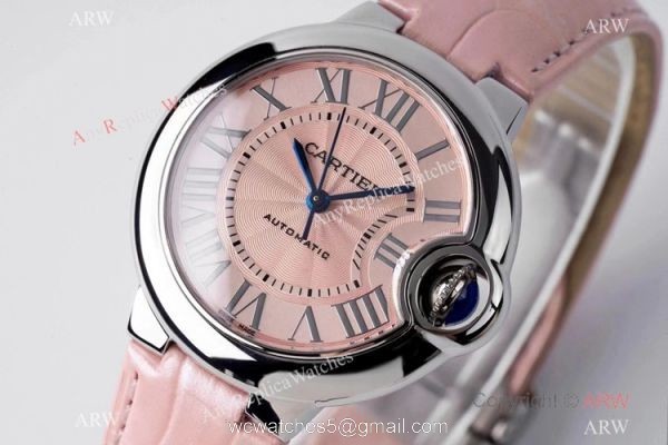 (AF) Swiss Replica Ballon Bleu Cartier Pink Watch 33mm Midsize (AF) Swiss Replica Ballon Bleu Cartier Pink Watch 33mm Midsize