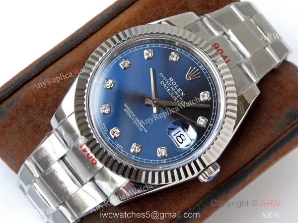 Super Clone Rolex Datejust II VR Factory 3235 Blue Diamond Dial Watch 41mm Super Clone Rolex Datejust II VR Factory 3235 Blue Diamond Dial Watch 41mm
