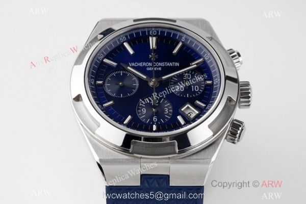 Swiss Copy Vacheron Constantin Overseas Chronograph 5500V Watch Blue Face Swiss Copy Vacheron Constantin Overseas Chronograph 5500V Watch Blue Face