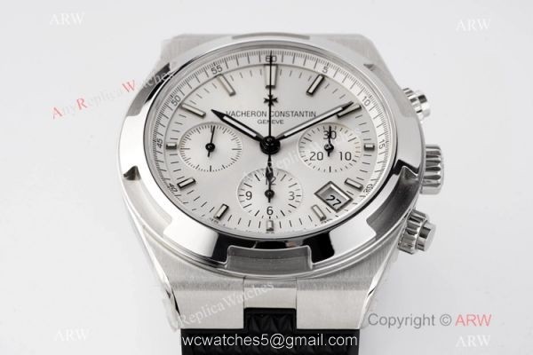 Swiss Replica Vacheron Constantin Overseas Chronograph 5500V White Dial Watch Swiss Replica Vacheron Constantin Overseas Chronograph 5500V White Dial Watch