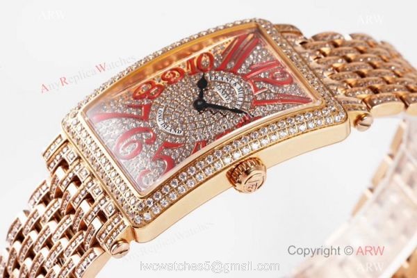 New! Franck Muller Long Island Full Diamond Rose Gold 1:1 Best Quality Watch New! Franck Muller Long Island Full Diamond Rose Gold 1:1 Best Quality Watch