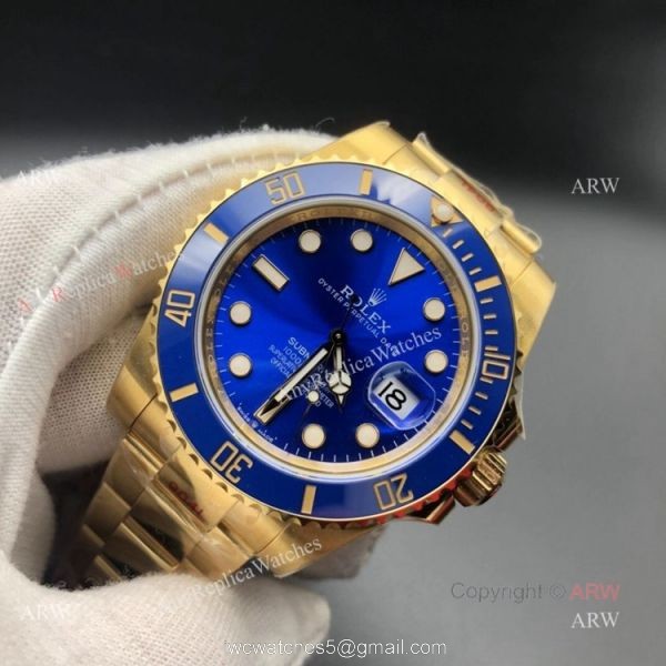 Best Copy Yellow Gold Rolex Submariner 2020 Mens Watch 41mm With Blue Dial Best Copy Yellow Gold Rolex Submariner 2020 Mens Watch 41mm With Blue Dial