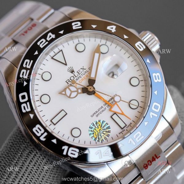 Swiss Replica Rolex Explorer ii 216570 Black Ceramic Bezel White Face 42mm Rolex Oystersteel Watch Swiss Replica Rolex Explorer ii 216570 Black Ceramic Bezel White Face 42mm Rolex Oystersteel Watch