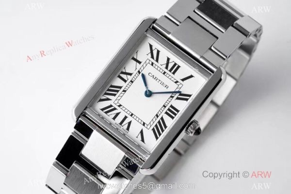 New! Swiss Cartier Tank Solo AF Factory Stainless Steel Watch Mid-size New! Swiss Cartier Tank Solo AF Factory Stainless Steel Watch Mid-size