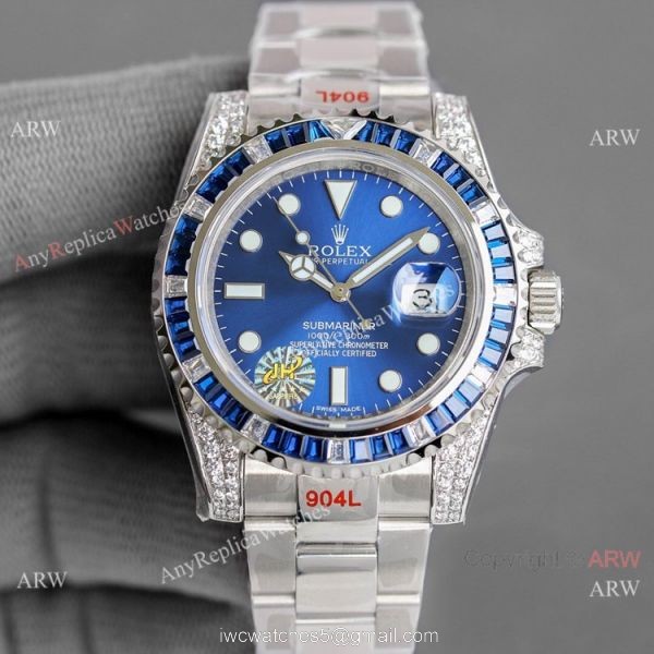 JH Factory Replica Rolex Submariner ETA2836 Watch Black Diamond Case JH Factory Replica Rolex Submariner ETA2836 Watch Black Diamond Case