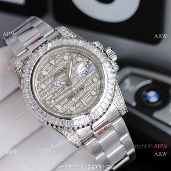 JH Factory Swiss Rolex GMT-Master II 116758 Watch Diamond Dial Stainless Steel JH Factory Swiss Rolex GMT-Master II 116758 Watch Diamond Dial Stainless Steel
