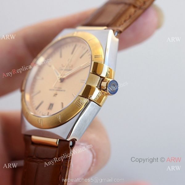 New! Swiss Replica Omega Constellation Gents 39mm Watches Gold Face Diamond Markers New! Swiss Replica Omega Constellation Gents 39mm Watches Gold Face Diamond Markers