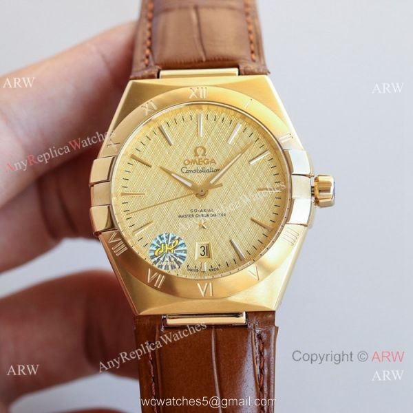 New! Swiss Grade Omega Constellation Gents Watches Green Leahter Strap New! Swiss Grade Omega Constellation Gents Watches Green Leahter Strap