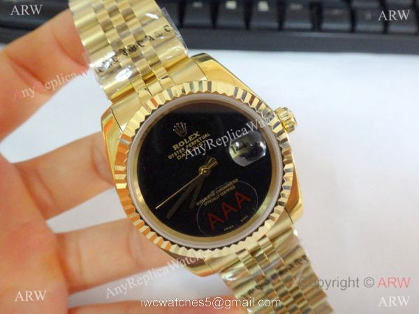 New Copy Rolex Datejust Onyx Dial Yellow Gold Jubilee Watch 36mm New Copy Rolex Datejust Onyx Dial Yellow Gold Jubilee Watch 36mm
