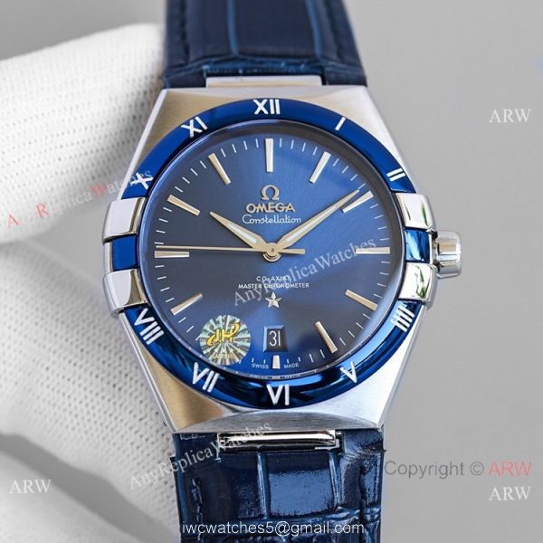 AAA Grade Swiss Replica Omega Constellation Gents Watch Rose Gold and Blue AAA Grade Swiss Replica Omega Constellation Gents Watch Rose Gold and Blue