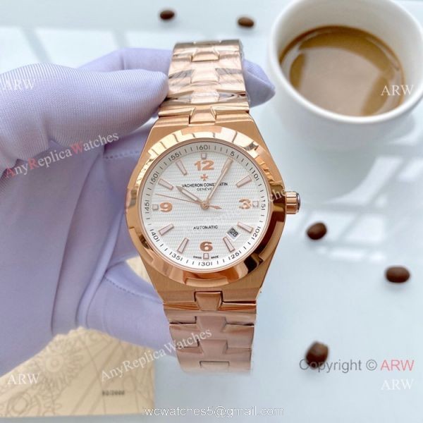 Copy Vacheron Constantin Geneve Overseas Watches SS White Face Copy Vacheron Constantin Geneve Overseas Watches SS White Face