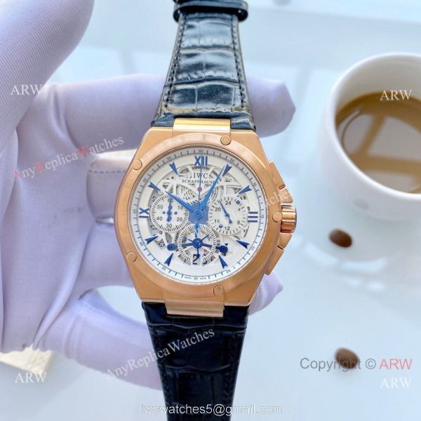 Replica IWC Aquatimer Black and Rose Gold Watches 42mm Replica IWC Aquatimer Black and Rose Gold Watches 42mm