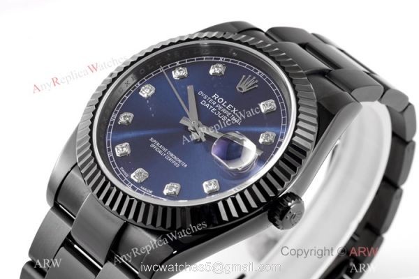 VR-Factory Rolex Oyster Datejust II Black Venom Watch Blue Diamond 41mm VR-Factory Rolex Oyster Datejust II Black Venom Watch Blue Diamond 41mm