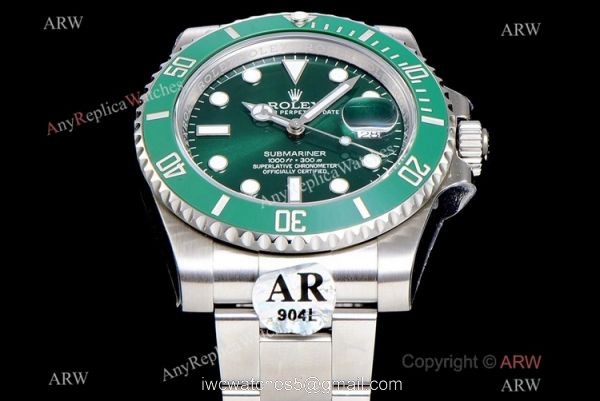 1-1 AR Factory V4 Swiss 3135 Rolex Submariner Hulk Watch Green Ceramic 904L Steel 1-1 AR Factory V4 Swiss 3135 Rolex Submariner Hulk Watch Green Ceramic 904L Steel