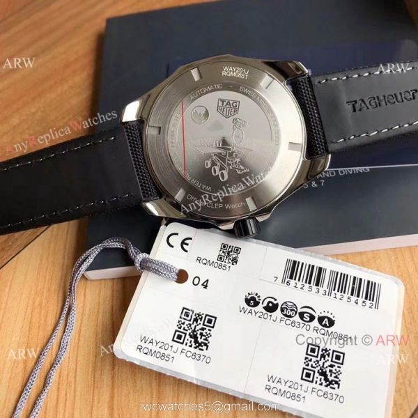Super Clone TagHeuer Aquaracer Calibre 5 Watch Black Leather Strap Super Clone TagHeuer Aquaracer Calibre 5 Watch Black Leather Strap