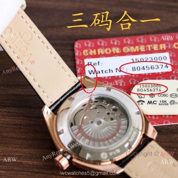 Copy Omega Seamaster Black Dial Rose Gold Watch Simple style Copy Omega Seamaster Black Dial Rose Gold Watch Simple style