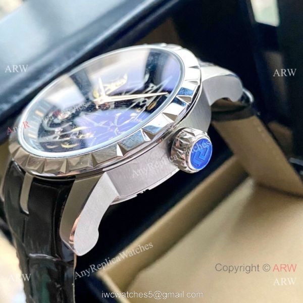 New Replica Roger Dubuis Excalibur 46 Watch Black Hollow Face Men Size New Replica Roger Dubuis Excalibur 46 Watch Black Hollow Face Men Size