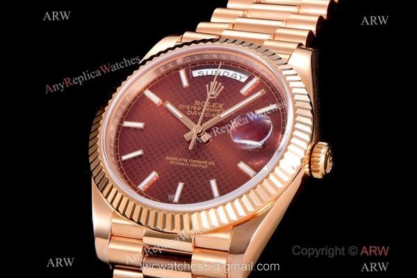 (GM) Best Replica Rolex Day Date 40mm Watch Chocolate Dial Rose Gold Case (GM) Best Replica Rolex Day Date 40mm Watch Chocolate Dial Rose Gold Case