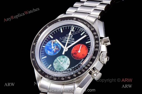 Replica OM Factory Omega Speedmaster Moonwatch With 3 Colors Sub-Dials Black Ceramic Bezel Replica OM Factory Omega Speedmaster Moonwatch With 3 Colors Sub-Dials Black Ceramic Bezel