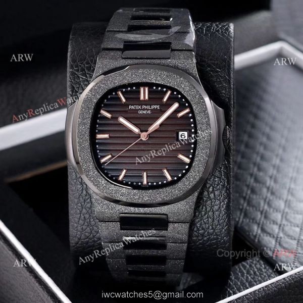 Best Replica Patek Philippe Nautilus Frosted Watch Solid Black 40mm Best Replica Patek Philippe Nautilus Frosted Watch Solid Black 40mm