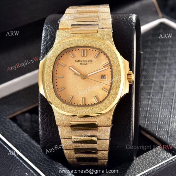 Replica Patek Philippe Frosted Gold Watch Black Frosted Dial 40mm Replica Patek Philippe Frosted Gold Watch Black Frosted Dial 40mm