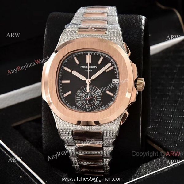 AAA Quality Patek Philippe Nautilus Chronograph Watches Diamond Band AAA Quality Patek Philippe Nautilus Chronograph Watches Diamond Band