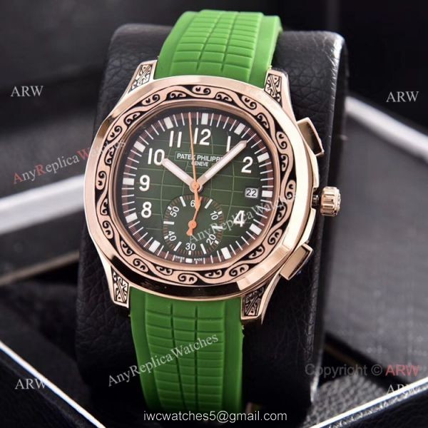 Copy Patek Philippe Aquanaut VK Chronograph Watches Rose Gold Engraving Copy Patek Philippe Aquanaut VK Chronograph Watches Rose Gold Engraving