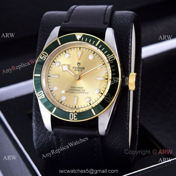 Clone Tudor Heritage Black Bay Watches Two Tone Leather Strap Clone Tudor Heritage Black Bay Watches Two Tone Leather Strap