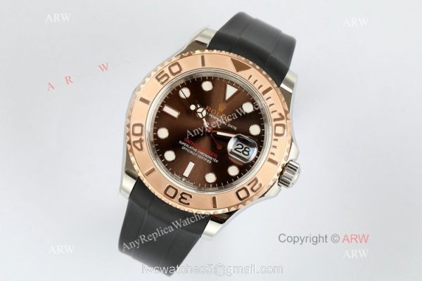 EW Factory Rolex Yacht Master 40mm Watch Chocolate Dial Rubber Strap EW Factory Rolex Yacht Master 40mm Watch Chocolate Dial Rubber Strap