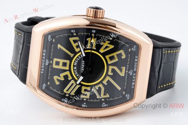 ABF Swiss Replica Franck Muller V45 CRAZY HOUR Watch 44mm Rose Gold ABF Swiss Replica Franck Muller V45 CRAZY HOUR Watch 44mm Rose Gold