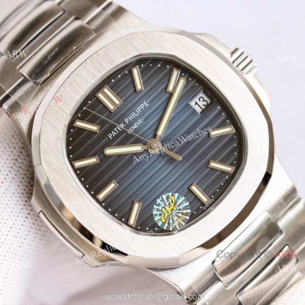 Swiss Grade Copy Patek Philippe Nautilus PPF Factory Cal324 Watch Blue Gradient Dial Swiss Grade Copy Patek Philippe Nautilus PPF Factory Cal324 Watch Blue Gradient Dial