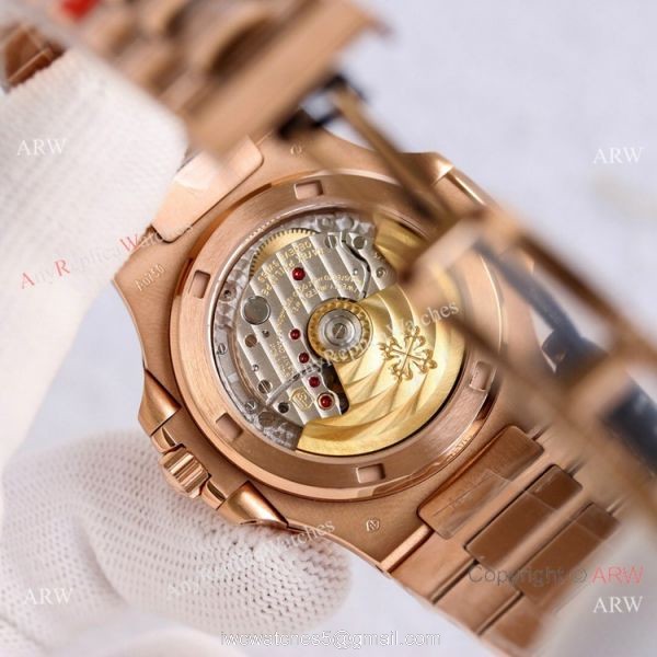 Swiss Copy Patek Philippe Nautilus Rose Gold Men Watch PPF Cal.324 Movement Swiss Copy Patek Philippe Nautilus Rose Gold Men Watch PPF Cal.324 Movement