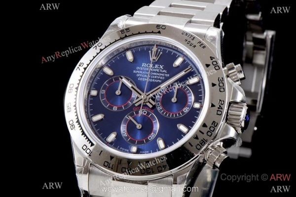 Best 1:1 Swiss Rolex Daytona JH Factory 4130 Chronograph Watch Stainless Steel Blue Dial Best 1:1 Swiss Rolex Daytona JH Factory 4130 Chronograph Watch Stainless Steel Blue Dial