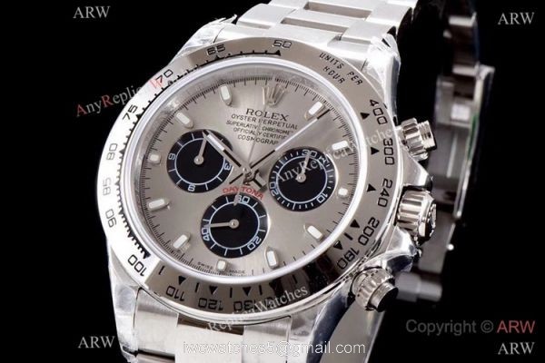Best 1:1 Replica Rolex Daytona JH Factory 4130 Gray Chronograph Dial Watch 40mm Best 1:1 Replica Rolex Daytona JH Factory 4130 Gray Chronograph Dial Watch 40mm