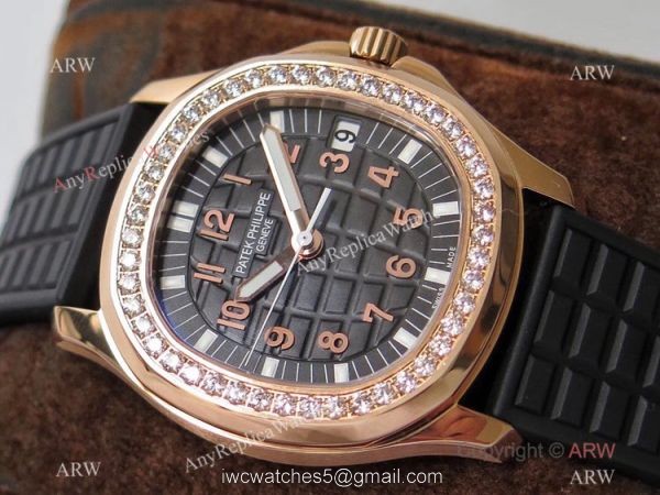 PPF Patek Philippe Aquanaut 324 Automatic Watch Diamond Dial Rose Gold Lady PPF Patek Philippe Aquanaut 324 Automatic Watch Diamond Dial Rose Gold Lady
