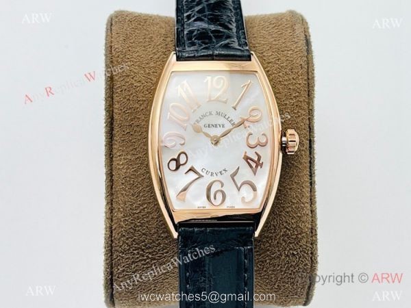 Highest Quality Copy Franck Muller Lady Cintree Curvex Rose Gold Watches Swiss Quartz Highest Quality Copy Franck Muller Lady Cintree Curvex Rose Gold Watches Swiss Quartz