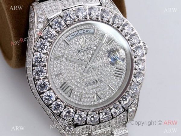 Iced Out Rolex New Oyster Perpetual Pearlmaster 39 Copy Watch Roman Markers Iced Out Rolex New Oyster Perpetual Pearlmaster 39 Copy Watch Roman Markers